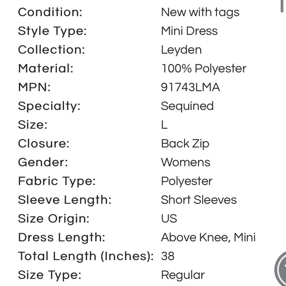 NWT L LEYDEN pink sequin sequined embellished party mini spaghetti st dress rave - Picture 11 of 12